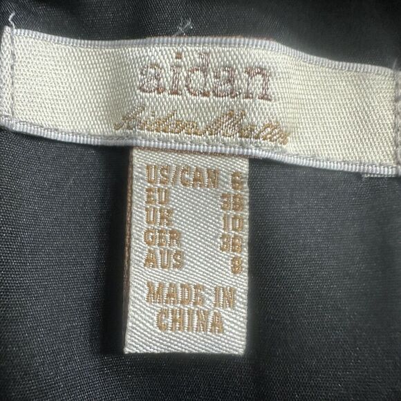 Aidan Aidan Mattox Womens Dress 6 Black Gold Metallic Sparkle Mini Fairygrunge - Picture 14 of 16